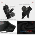 thumbnail image 6 of HITNEXT Bicycle Gloves 2-Fingerless Touch Screen Gloves Unisex Black Size: L, 6 of 8