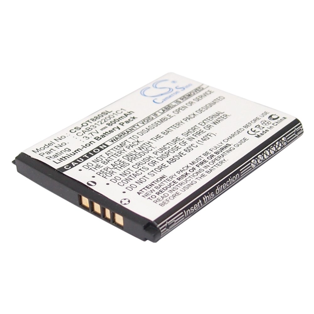 Replacement Battery for TTRACFONE 3.7v 800mAh / 2.96Wh Mobile