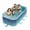 Ice Blue, variant on ManyFun Foldable Non-Inflatable Outdoor Swimming Pool, Hard Plastic Shell, 113" x 66" x 20"