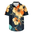 thumbnail image 5 of QATAINLAV Hawaiian Shirts for Men Summer Short Sleeve Tops Casual Turndown Collar Tropical Floral Graphic Tees Big and Tall Button Down Shirt Multicolor XXXXXL Back to College Sales, 5 of 6
