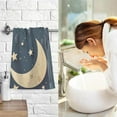 thumbnail image 5 of SKYSONIC Cartoon Monn Stars Bathroom Towels 2 PCS, 16"x28", Cotton Bath Towel Water Absorbent Lightweight Quickdry Towels for Bathroom Ktichen Travel Gym, 5 of 7