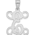 thumbnail image 1 of Sterling Silver Rhodium-Plated Letter E Initial Pendant Made In United States xna518ss/e, 1 of 5