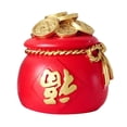thumbnail image 2 of Argent Sac Chinois Feng Shui Figurine Table Feng Atrract Bonne Chance Bonheur A, 2 of 4