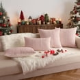 thumbnail image 2 of Juego de 2 fundas de almohada YCOLL Christmas de 50 x 50 cm, color rojo y crema, 2 of 7