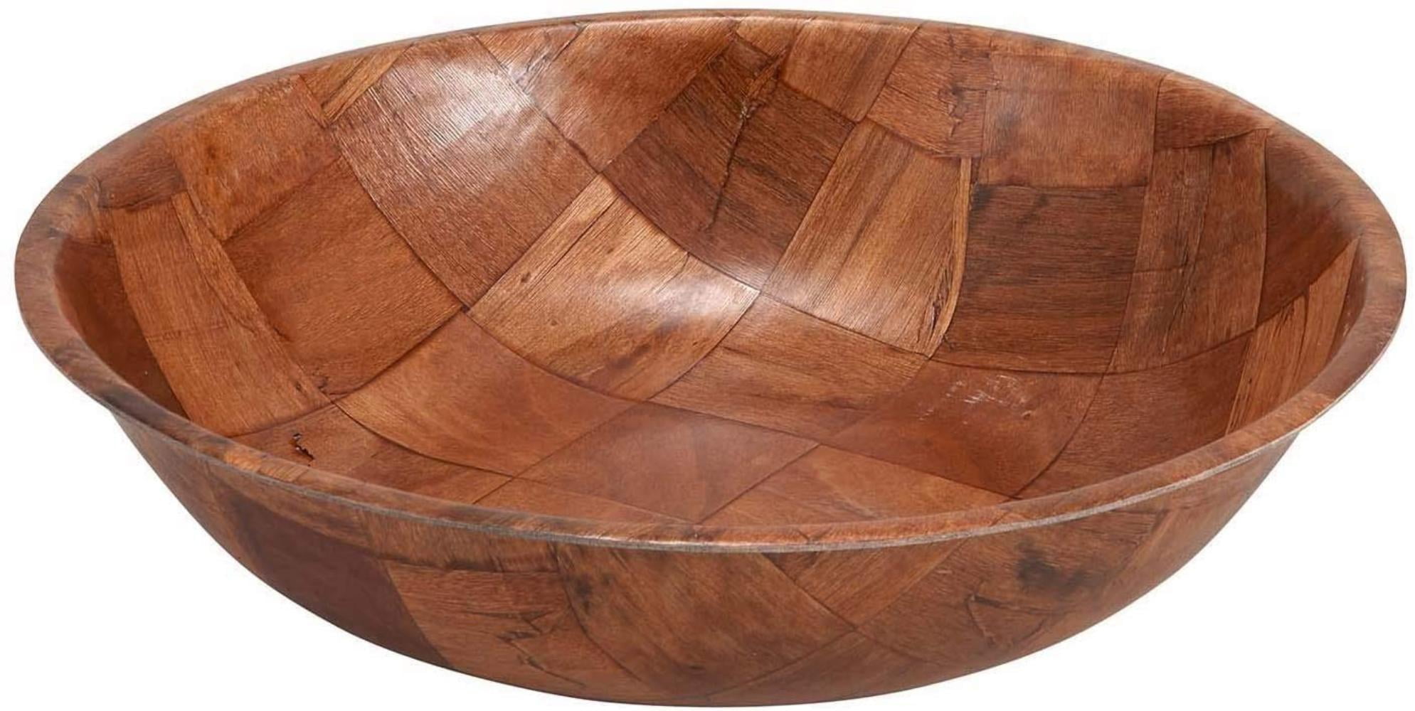 WinCo WWB10 Wooden Woven Salad Bowl 10inch Set of 4 for sale online 
