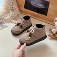 thumbnail image 2 of REDARER Lace Up Casual Sneakers, Retro Shoes with Beaded Charm, Versatile Everyday Wear for Autumn Fall,Size:6-7 Years, 2 of 7