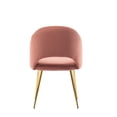 thumbnail image 3 of Porthos Home Batia Armless Dining Chairs With Elegant Velvet Upholstery, Tapered Gold Metal Legs And Ergonomic Rounded Back (Suitable For Dining Rooms And Kitchens Of All Sizes), 3 of 5