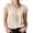 Khaki, variant on Lace Trim Satin Tops for Women Smooth Soft V Neck Bow Tie Front Shirts Loose Dressy Casual Solid Color Cap Sleeve Blouses XXL