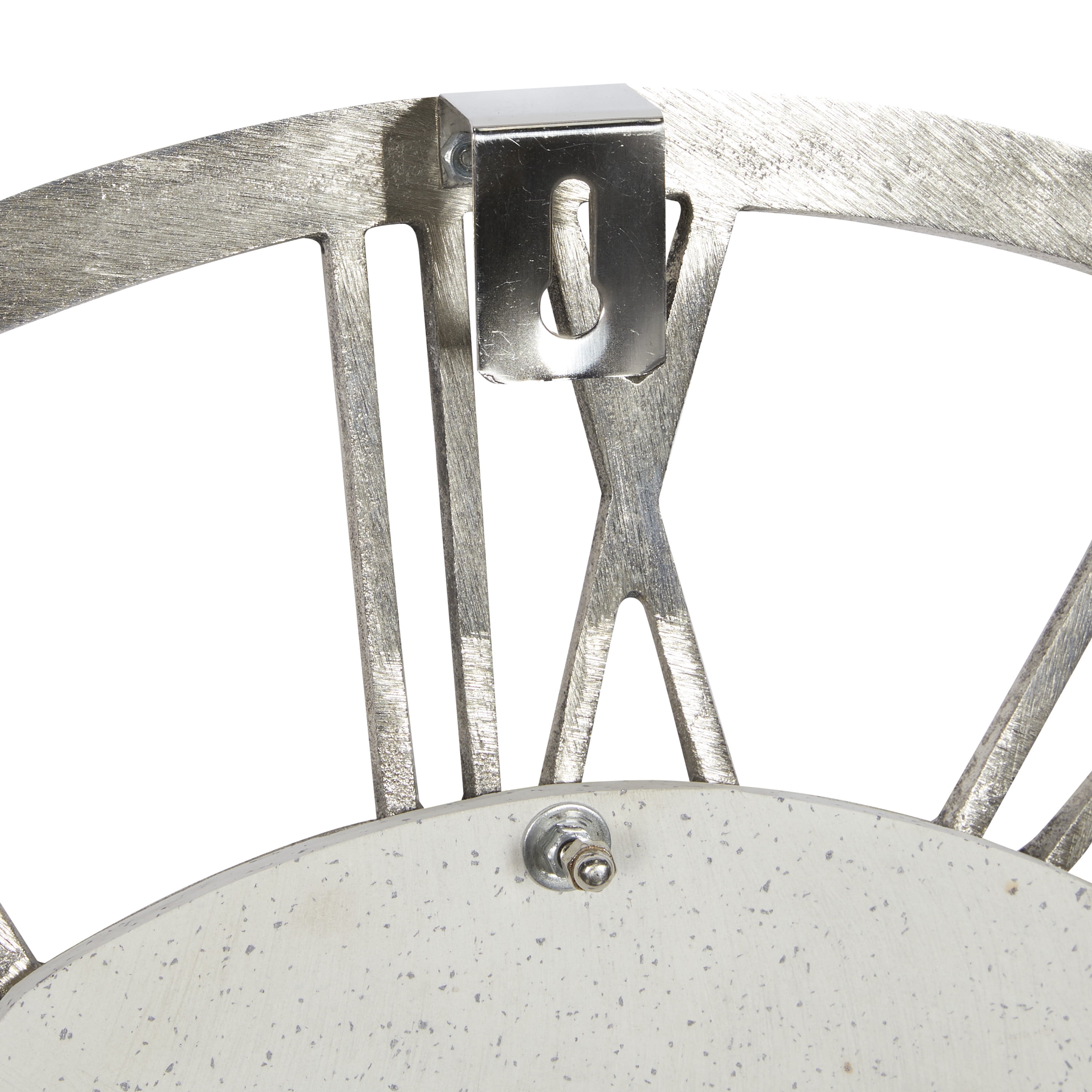 DecMode 24" White Marble Wall Clock