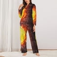 thumbnail image 2 of Sigee Tennis Ball On Fire And Water for Women’s Pajama Sets Long-Sleeved Pjs Sets for Women 2 piece Sleepwear-XX-Large, 2 of 7