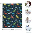 thumbnail image 4 of Colorful Dinosaurs Clouds Pattern Blanket,Comfortable Soft Lamb Wool Throw Blanket,All Season,Warm Lightweight Blankets for Sofa Bed Couch Living Room Chair,30"x40", 4 of 4