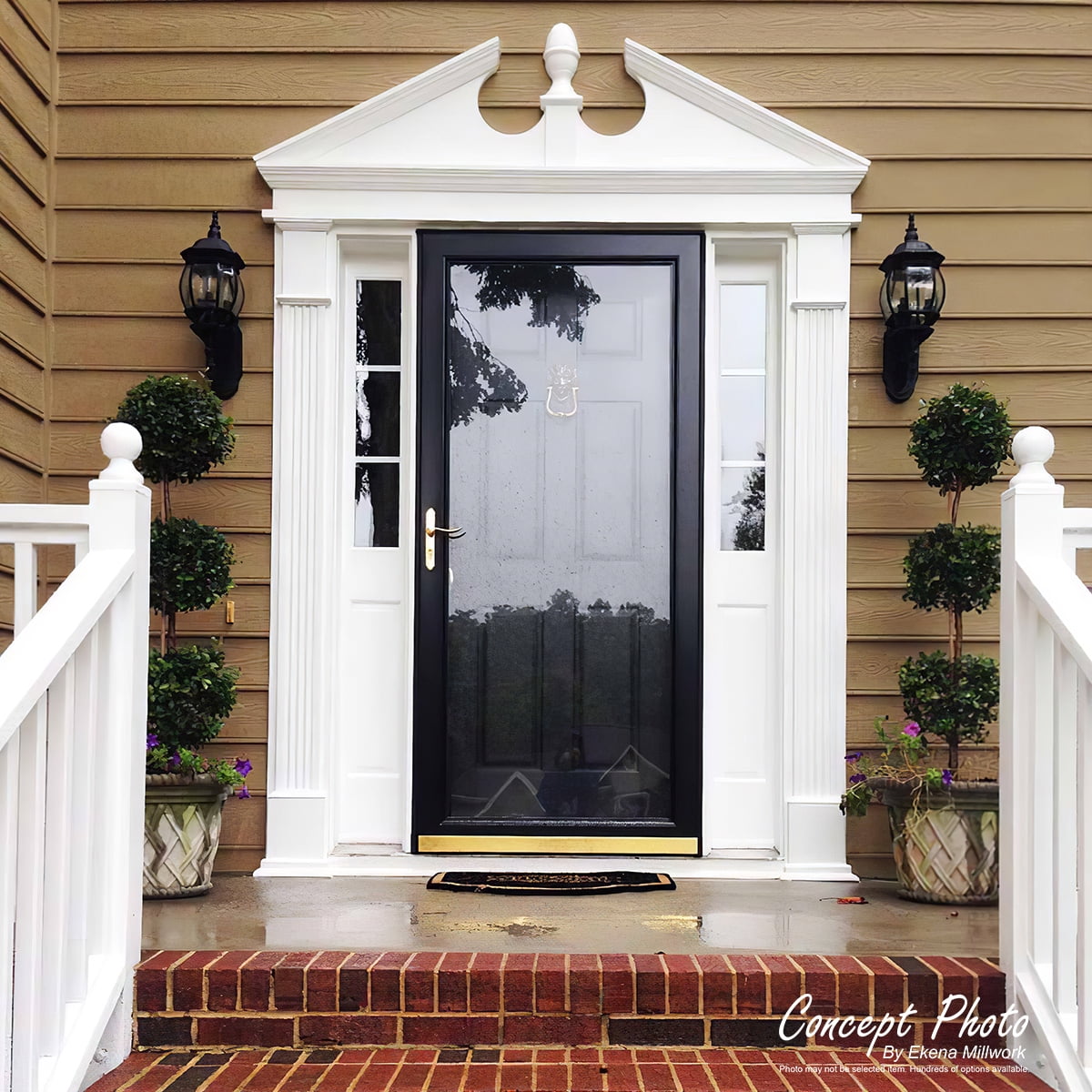 Ekena Millwork 52"W x 14"H x 2-3/4"P Arched Architectural Grade PVC Pediment
