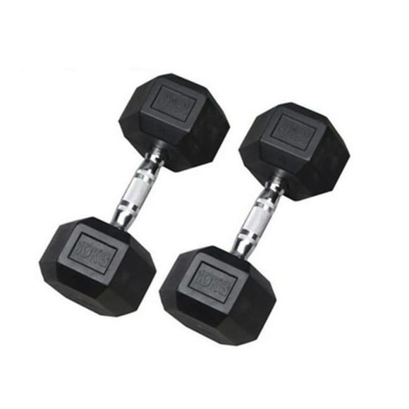 Mancuerna Pesa Hexagonal Recubierta 10kg Cada Una Kit 2 Pzs High End Fitness Hexa10_HF