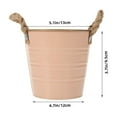 thumbnail image 2 of Milisten Flower Vase Vintage Khaki 1 Piece 5.1X4.7X3.7in, 2 of 8