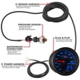 thumbnail image 3 of MaxTow | Black & Blue Double Vision Series 100 PSI Fuel Pressure Gauge for Trucks, 3 of 7