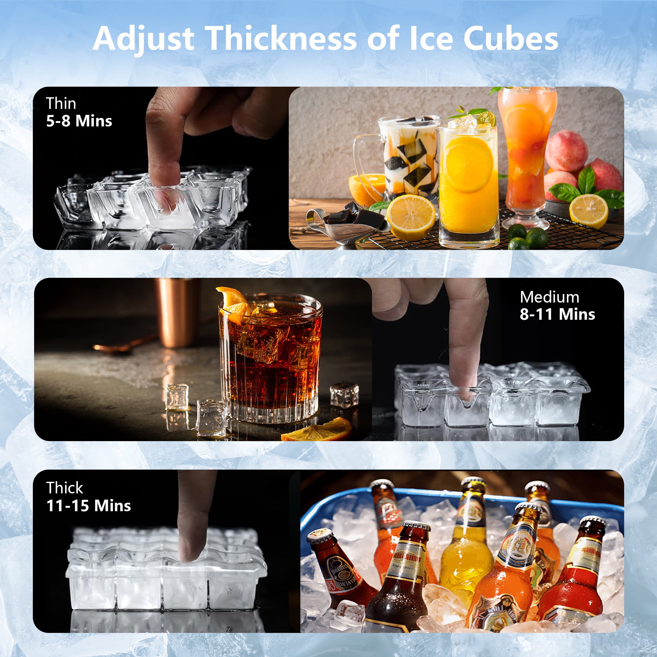 Coolake 22" 650 lbs/24h Commercial Ice Maker Machine with 400 lbs Storage, Stainless Steel Freestanding Ice Machine, 115V
