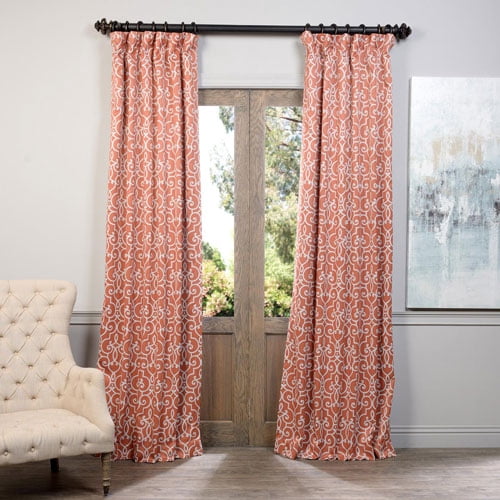 Rust Nouveau 50 x 96-Inch Blackout Curtain - Walmart.com