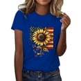 thumbnail image 1 of WZXFASHION T-shirt à Manches Courtes de Sport Décontracté Ample Imprimé Drapeau National 2D pour Femmes jusqu'à 50 % de Rabais T-shirt à Manches Courtes pour Femmes, 1 of 8