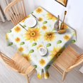 thumbnail image 2 of Sunflower Square Tablecloth 42x42in(107x107cm) – Waterproof Polyester Printed Table Cover, Wrinkle Resistant & Washable for Kitchen Dining Picnic Party Decor, 2 of 6