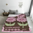 thumbnail image 6 of Floral Fuzzy Blanket Watercolor Flower Throw Blanket Colorful flower market Soft Cozy Flannel Blanket for Home Bed Sofa Couch Chair, 6 of 11
