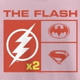 thumbnail image 2 of Girl's The Flash Team Icons  Graphic Tee Light Pink X Small, 2 of 4