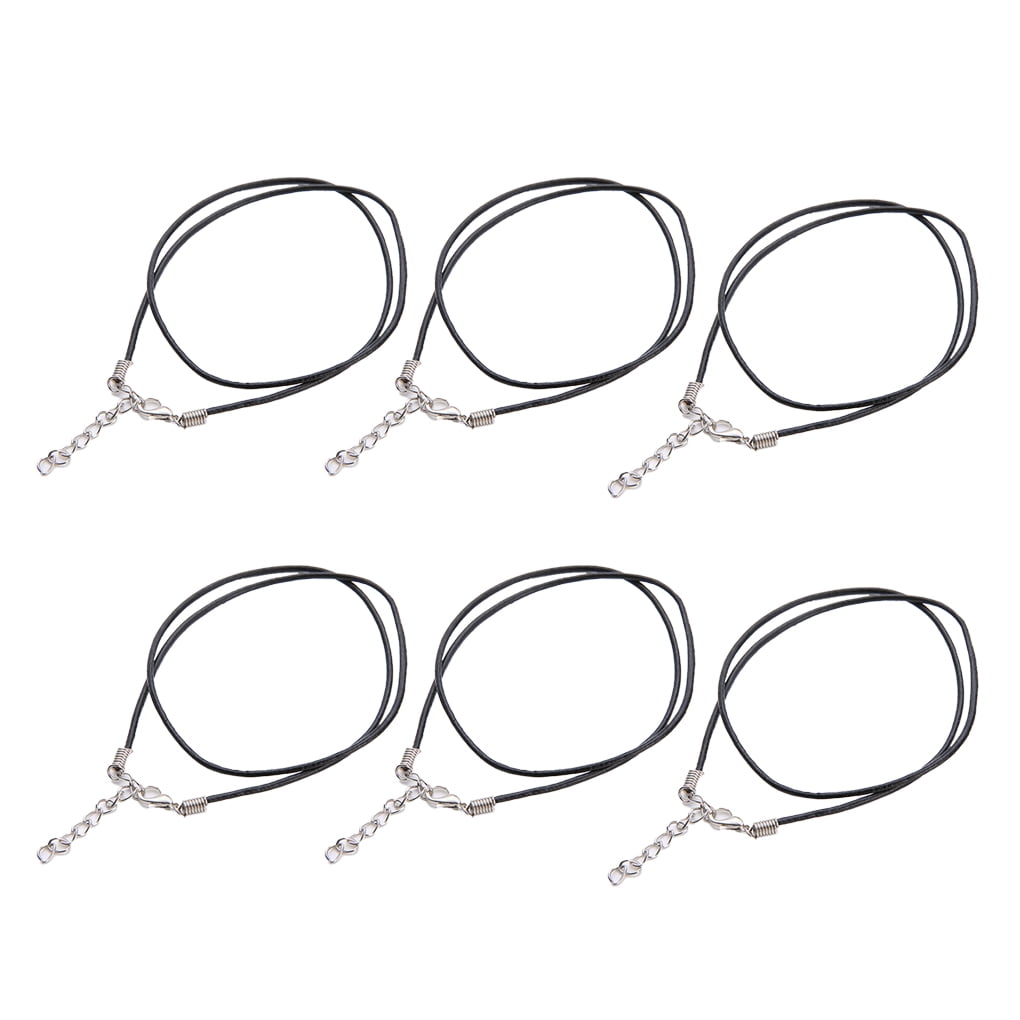 6 PCS Necklace Cord Rope Necklace Pendant Rope Wearable Chains Leather