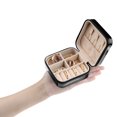 thumbnail image 3 of REGALWOVEN Uxcell Travel Accessory Box, Small Portable PU Leather Accessory Organizer Case Storage Display Holder Black, 3 of 8