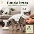 thumbnail image 3 of Dinosaur Skeleton Pet Costume, Pet Dinosaur Costume (#C,Large) | Plush Halloween Pet Hood Outfit for Cats and Dogs, Adjustable Soft Dino Outfit for Halloween & Dress-Up Play, 3 of 6