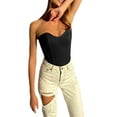 thumbnail image 4 of Sunisery Women’s Solid Color Off-the-shoulder Exposed Navel Pullover Tube Tops, 4 of 9