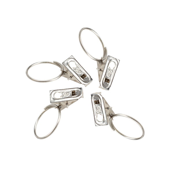 20pcs Stainless Steel Shower Window Curtain Rod Clips Clips Rings Clips Hoo F2H5 