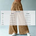 thumbnail image 3 of Kttectoa Womens Pants Drawstring Wide Leg Palazzo Pants Floral Lace Hem Boho Loose Casual Pants Vacation Solid, 3 of 5