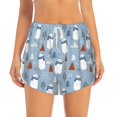 thumbnail image 2 of Balery winter Scarf beer Pantalones cortos deportivos para mujer con forro y dos bolsillos, elásticos, para entrenamiento, gimnasio, yoga-Large, 2 of 7