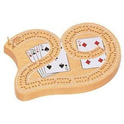- Mini 29 Cribbage Board Game, One Color