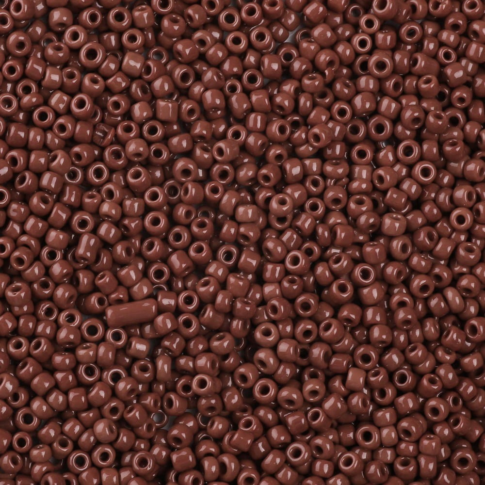 Glass Seed Beads Opaque Colours Seed Small Craft Beads for DIY Jewelry Making Round Coconut Brown 3mm Hole:1mm about 10000pcs/pound