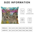 thumbnail image 5 of Patifu Zebra Throw Pillow Covers Zebra Animal Black White  Cushion Cases Decorative Pillow Cases for Couch Sofa Bedroom 24x24in, 5 of 5