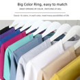 thumbnail image 2 of Camiseta de algodón de color liso con cuello redondo y manga corta en blanco, 2 of 3