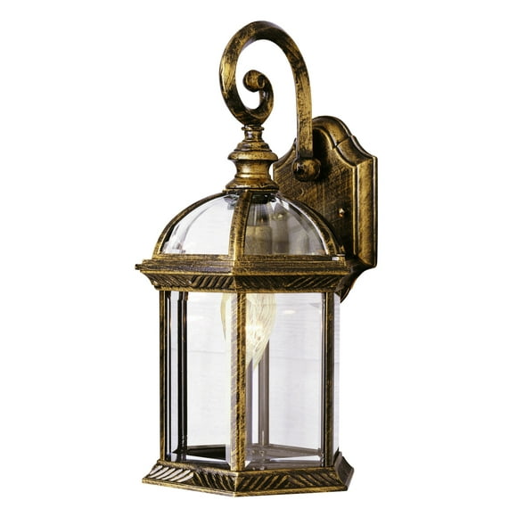 Trans Globe Lighting 4181 BG Traditional One Wall Lantern Outdoor-Post-Lights, Black Gold