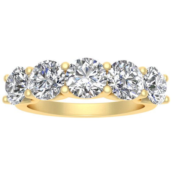 2.00ctw Diamond Five Stone Anniversary Band in 14k Yellow Gold