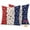 Blue Red Beige, variant on 2 Pack Outdoor Waterproof Throw Pillows,4th of July Stars Blue Red White Thin Decorative Square Pillow Case Patio Pillows for Chair Couch Sofa 16x16in