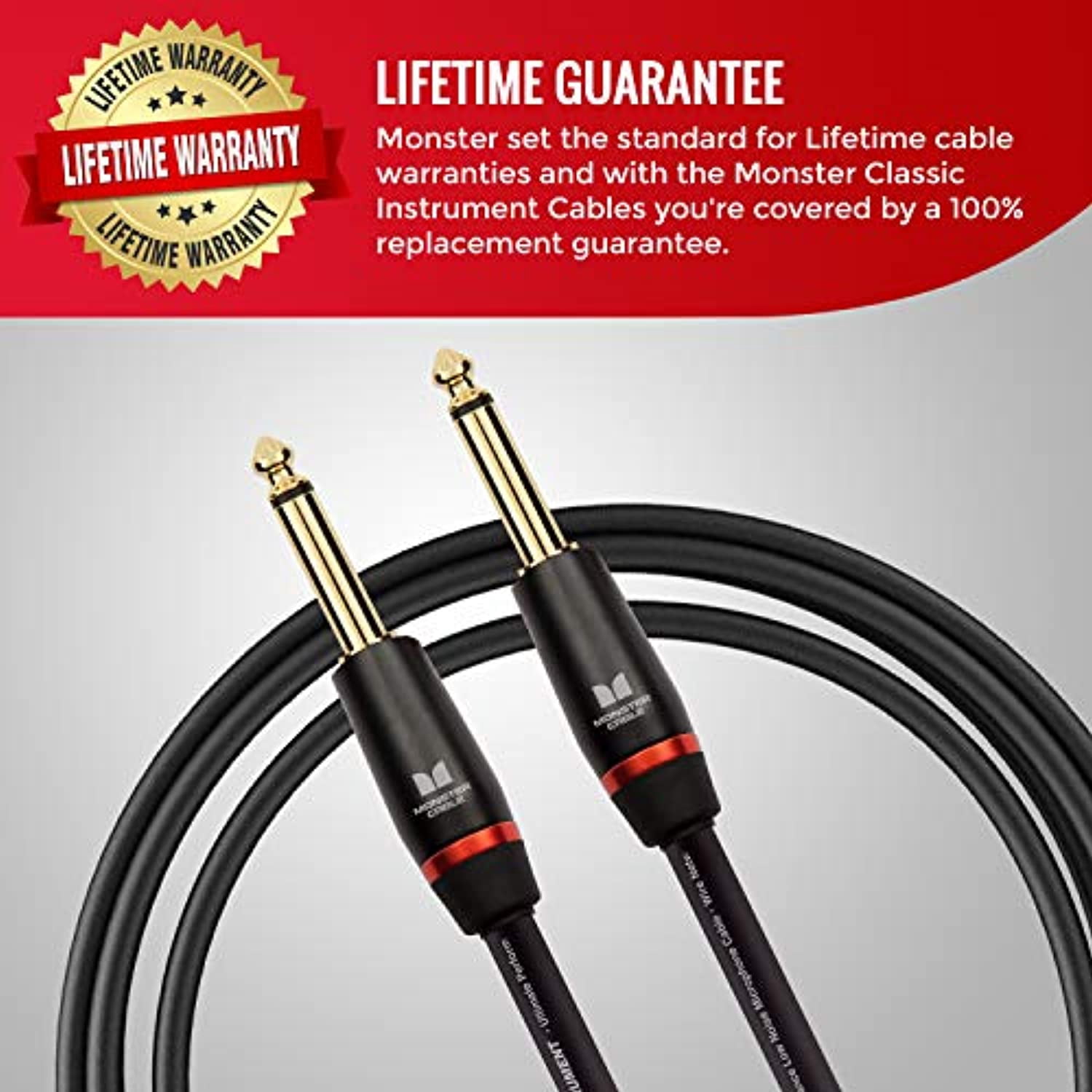 Monster 600550-00 Prolink Monster Bass 1/4" Instrument Cable. 21 ft - Straight to Straight