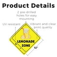 thumbnail image 2 of Lemonade (2 Pack) Plastic Crossing Sign - 12 Inch X 12 Inch Xing Sign Gift Drink Refreshing Summer Cold Sweet Beverage Stand Fun Picnic Party Festival, 2 of 4
