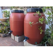 Van Enterprises Rain Barrel Garden Spigot Kit - 1 PVC Ball Valve Hose Bibb with Bulkhead Fitting Adapter