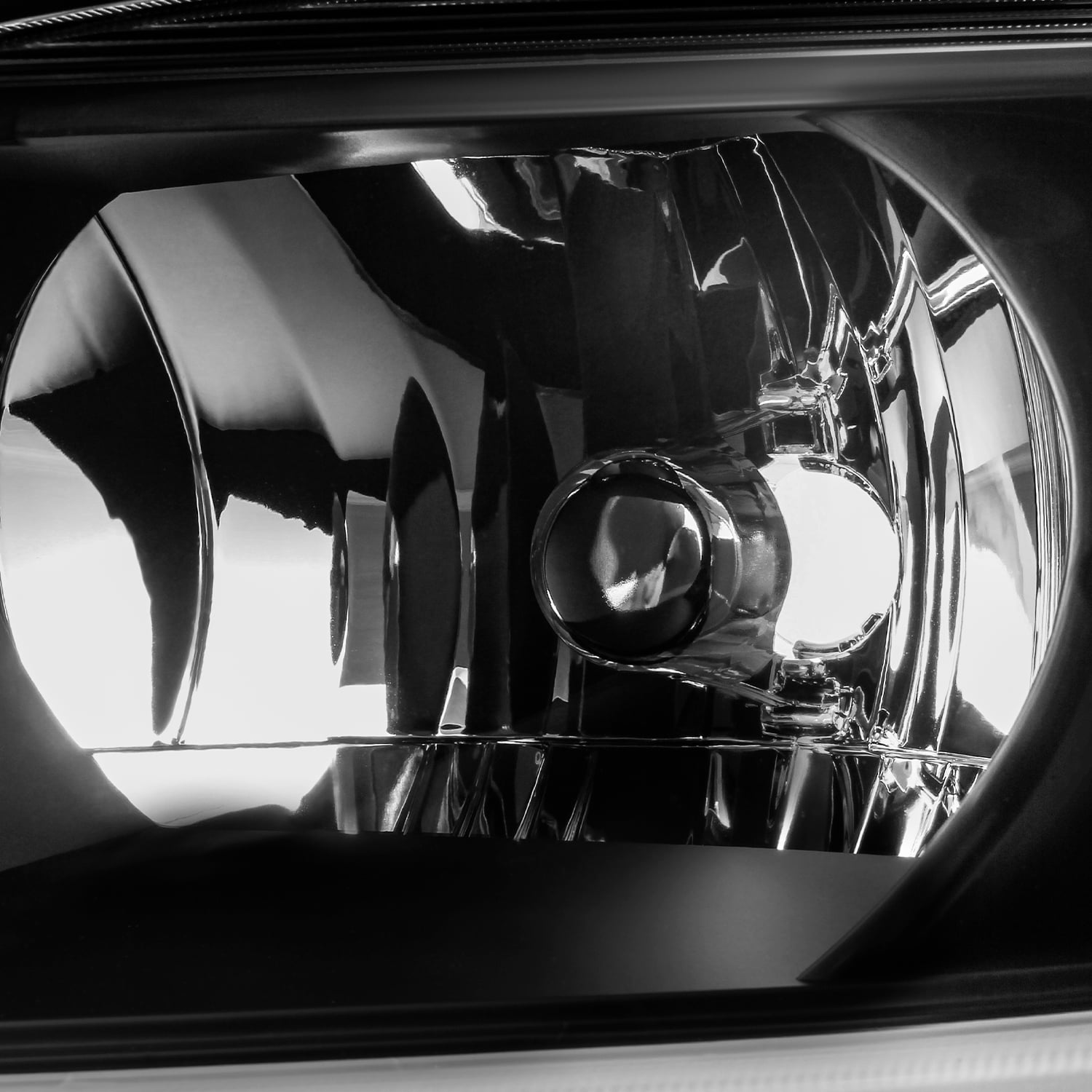 AKKON - Fit 2006-2011 Chevy HHR Halogen Type Headlights Headlamp with LED Bar Black Housing Replacement Driver - Passenger