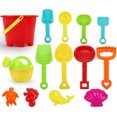 thumbnail image 1 of Juego de juguetes de playa HUOGUO, 14 piezas, para niños, juegos de arena y diversión acuática, 1 of 2