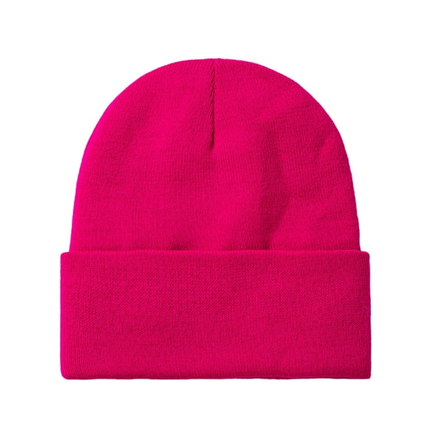 FAIWAD Beanie Hat for Unisex Ribbed Knitted Slouchy Beanie Hats Solid Color Soft Foldable Hat