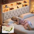 thumbnail image 2 of EnHomee Bed Frame Queen Size Bed Frame with Headboard Bed Frame with 4 Storage Drawers & LED Lights & Charging Station, 2 of 8