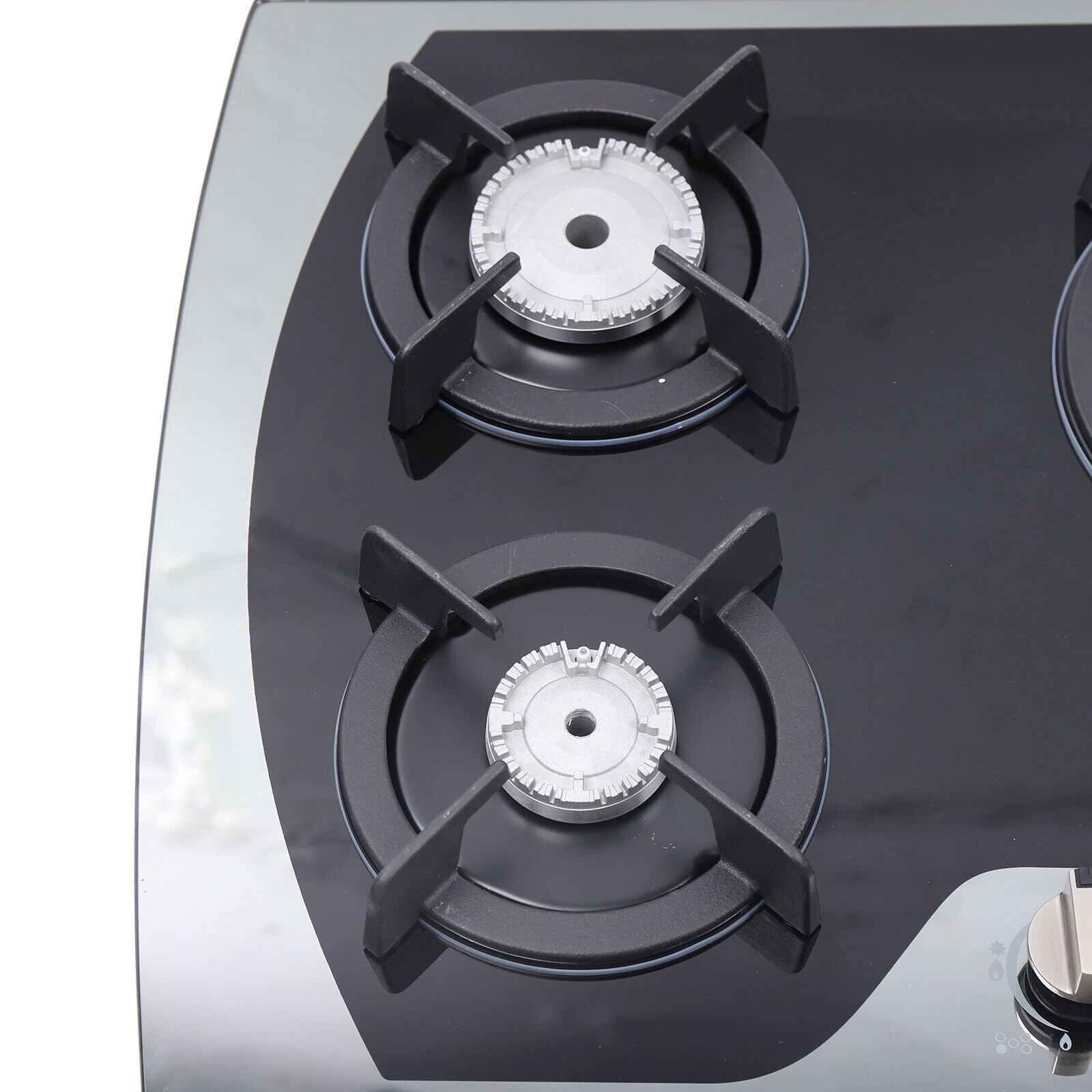 Miumaeov 35.4'' 5 Burner Gas Stove Built-in Gas Cooktop LPG/NG Gas Cooktop Stainless Steel Gas Hob Stovetop