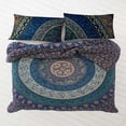 thumbnail image 2 of Indian Handmade Mandala Duvet Cover Set Cotton Bedding Set with Pillow Covers Mandala Blanket Boho Donna Duvet Cover Throw Cotton duvet Cover Double Size, 2 of 2