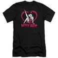 thumbnail image 1 of Betty Boop Scrolling Hearts Premium Canvas T-Shirt Adult Slim Fit 30/1 Black, 1 of 1