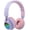 Purple Pink, variant on Riwbox WT-7S Bluetooth Headphones Light Up, Foldable Stero Wireless Headset with Microphone and Volume Control for PC/Cell Ph